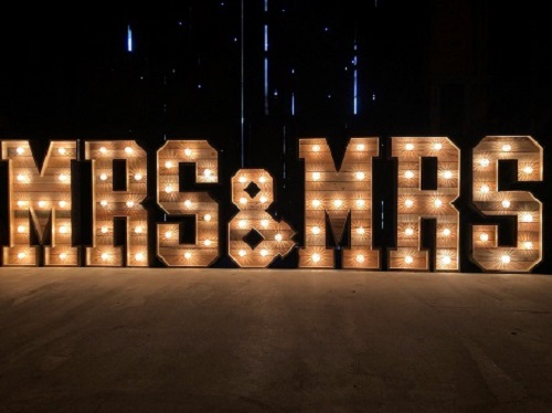 Rustic Light Up Letters